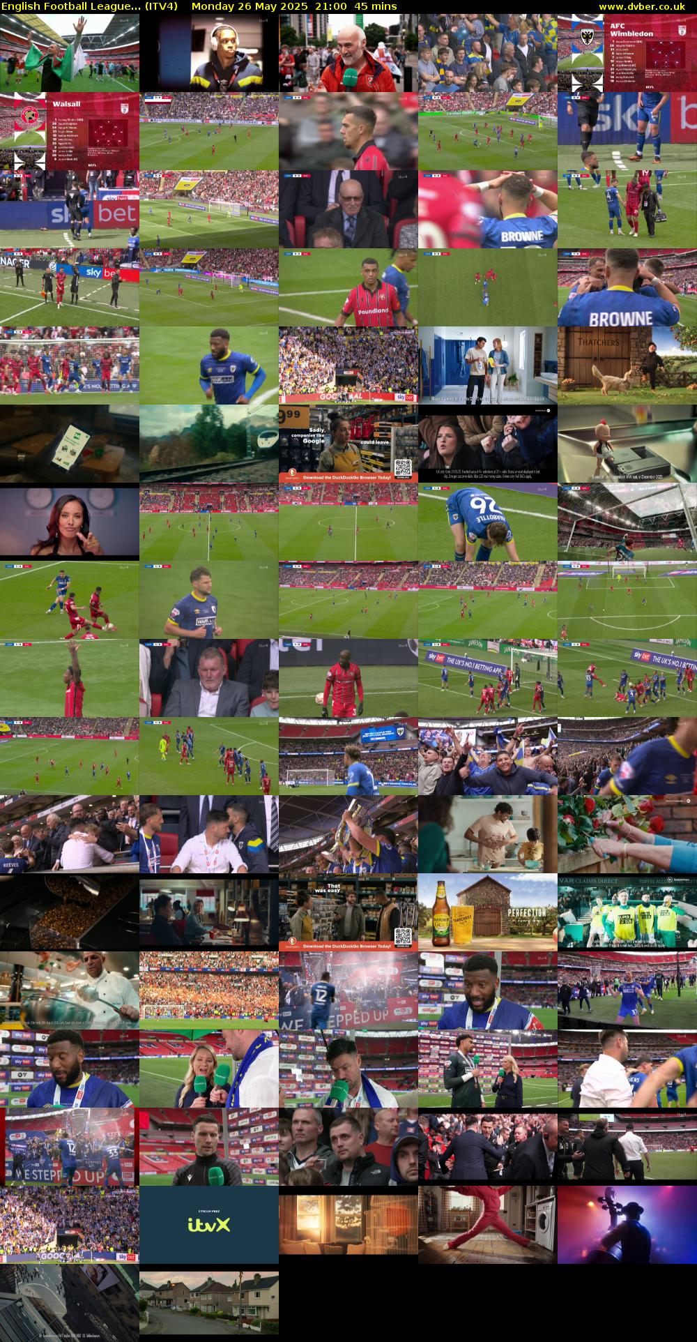 English Football League... (ITV4) Monday 26 May 2025 21:00 - 21:45