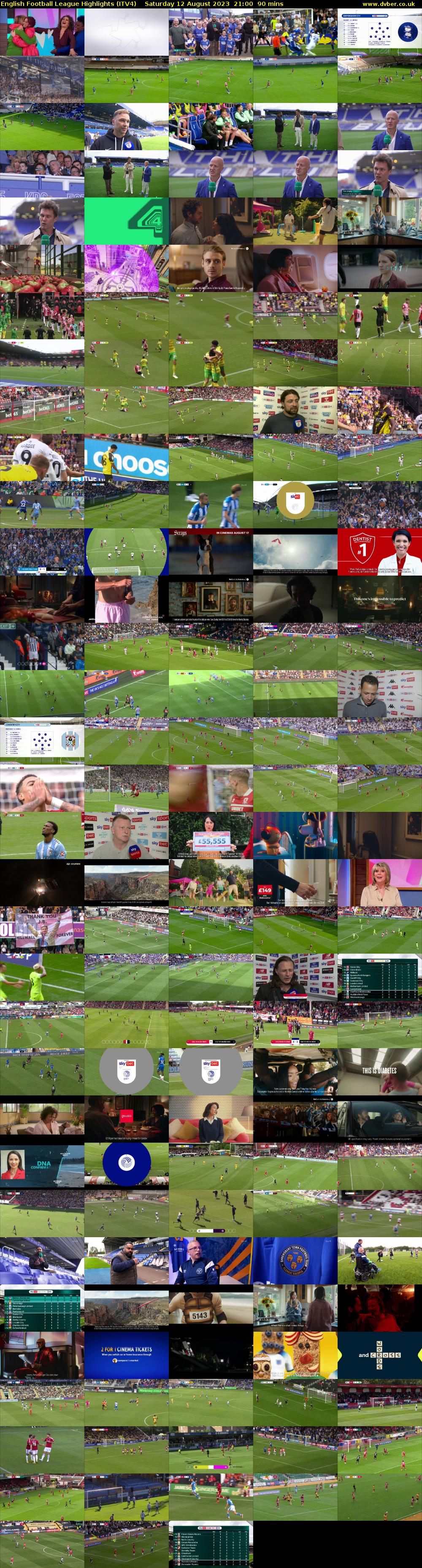 English Football League Highlights (ITV4) Saturday 12 August 2023 21:00 - 22:30