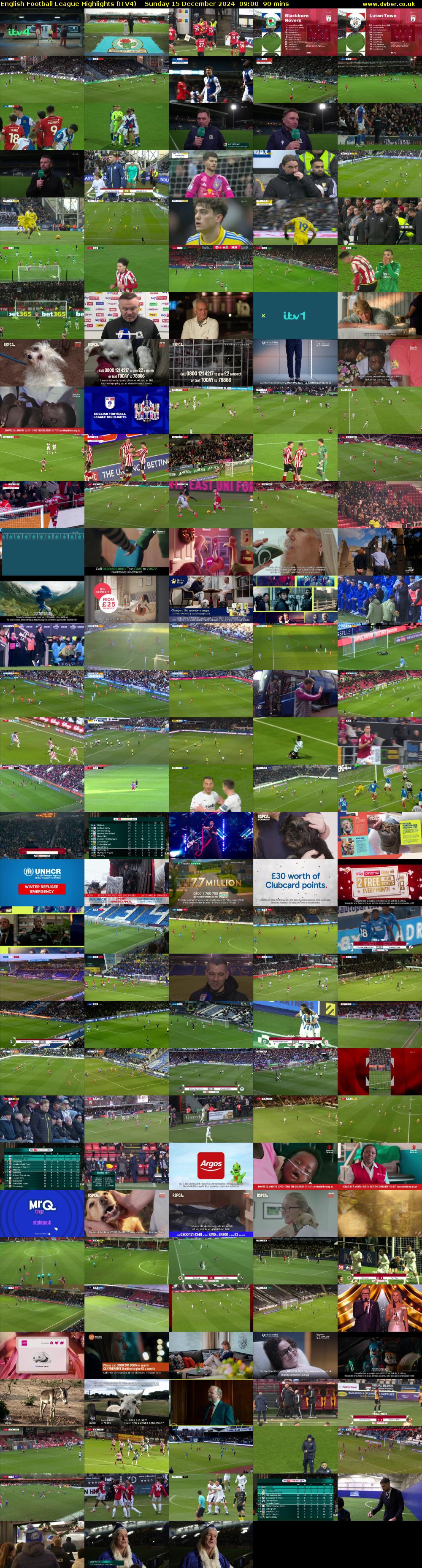English Football League Highlights (ITV4) Sunday 15 December 2024 09:00 - 10:30