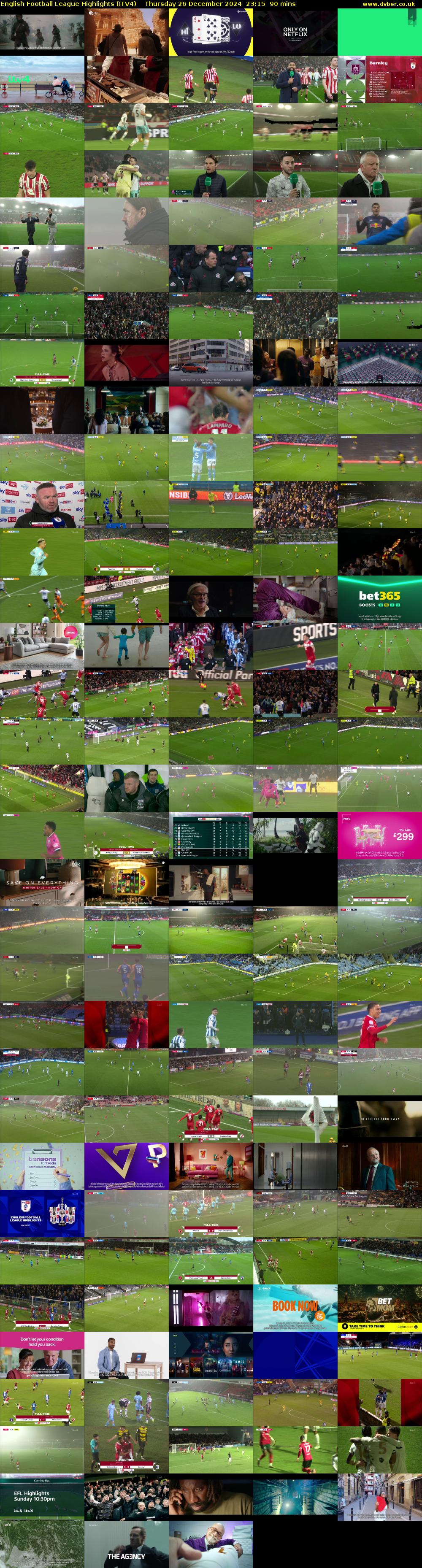 English Football League Highlights (ITV4) Thursday 26 December 2024 23:15 - 00:45