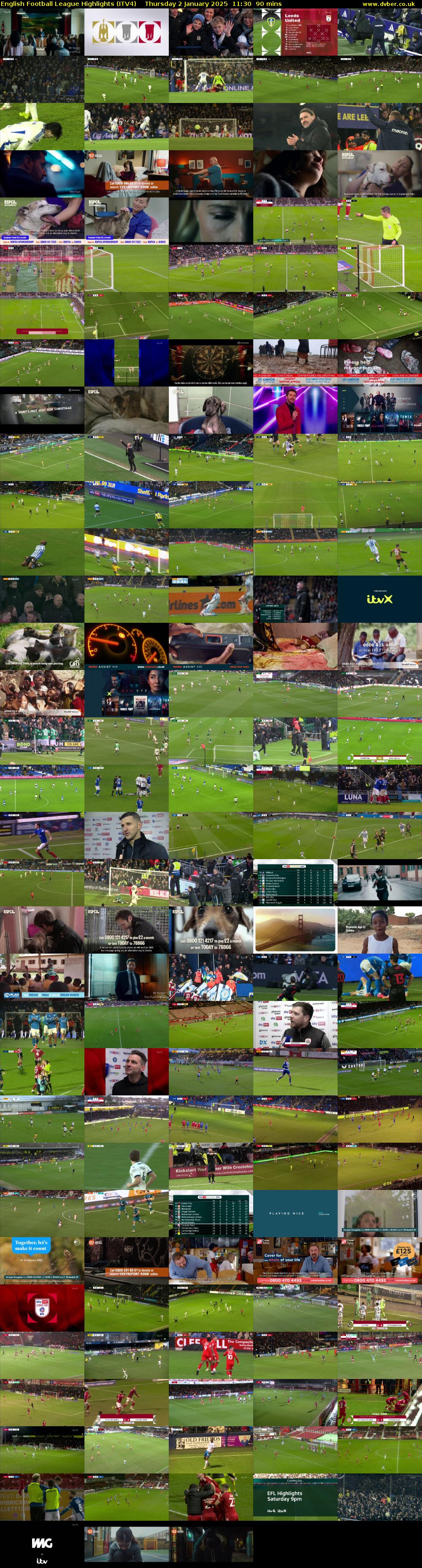 English Football League Highlights (ITV4) Thursday 2 January 2025 11:30 - 13:00