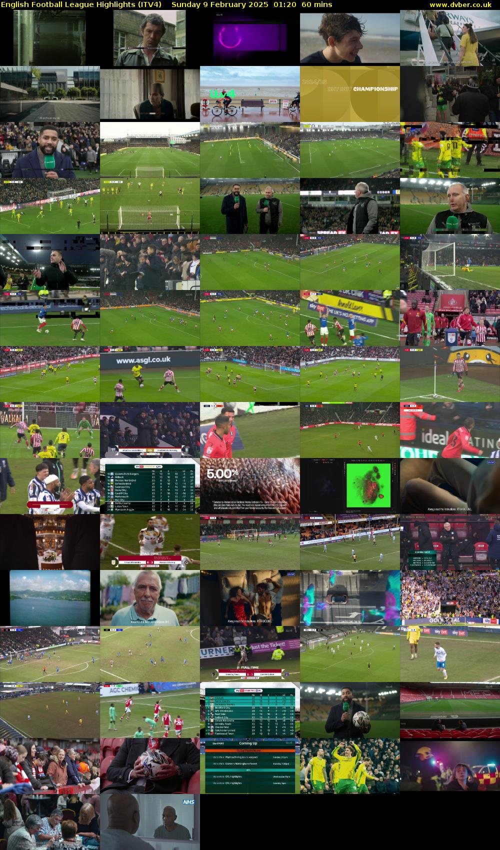 English Football League Highlights (ITV4) Sunday 9 February 2025 01:20 - 02:20