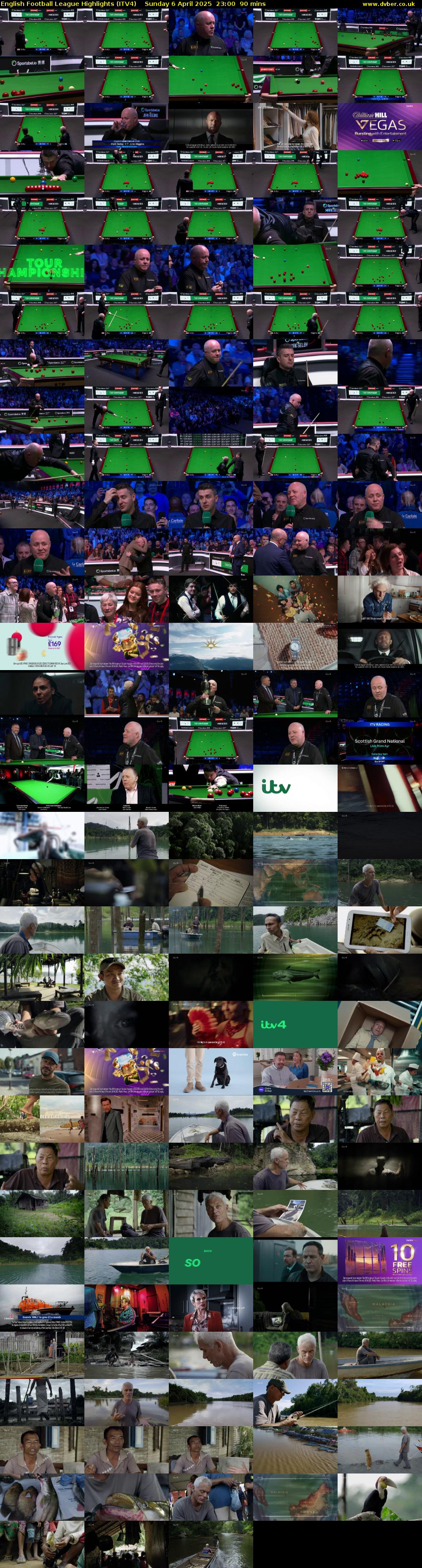 English Football League Highlights (ITV4) Sunday 6 April 2025 23:00 - 00:30