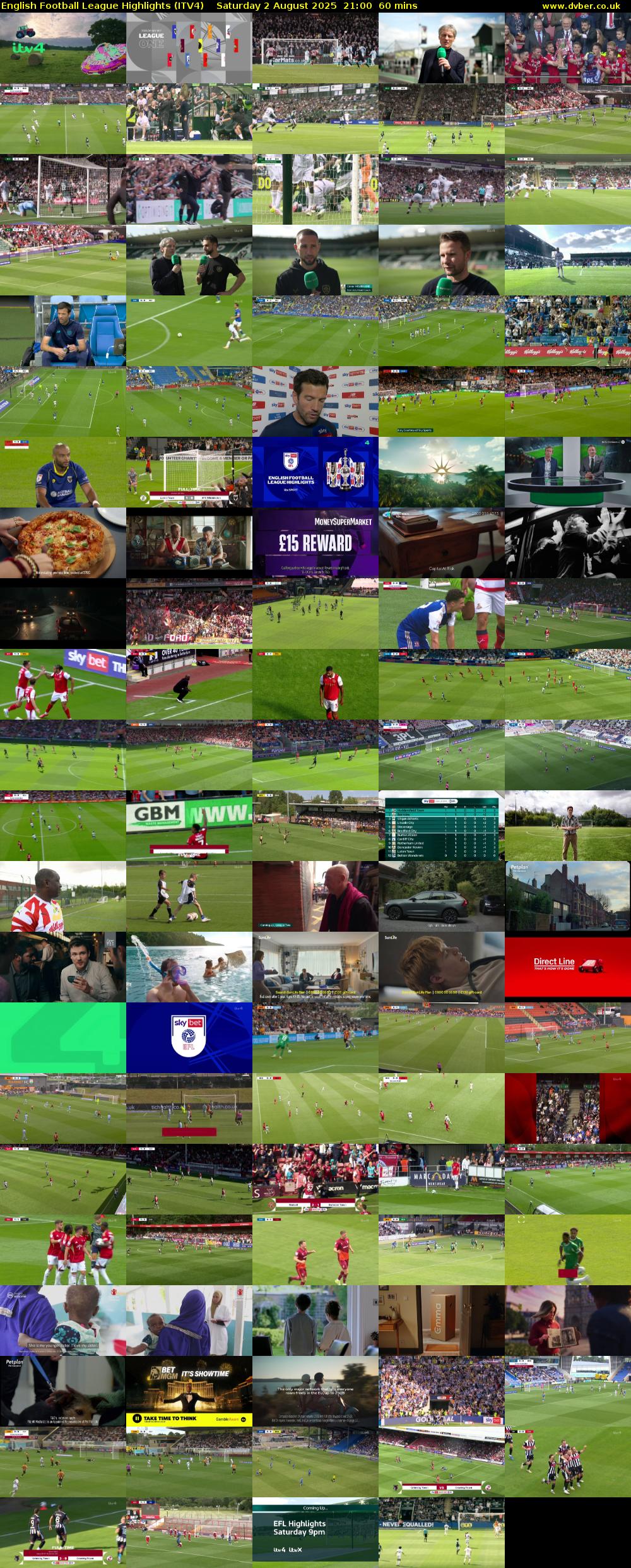English Football League Highlights (ITV4) Saturday 2 August 2025 21:00 - 22:00