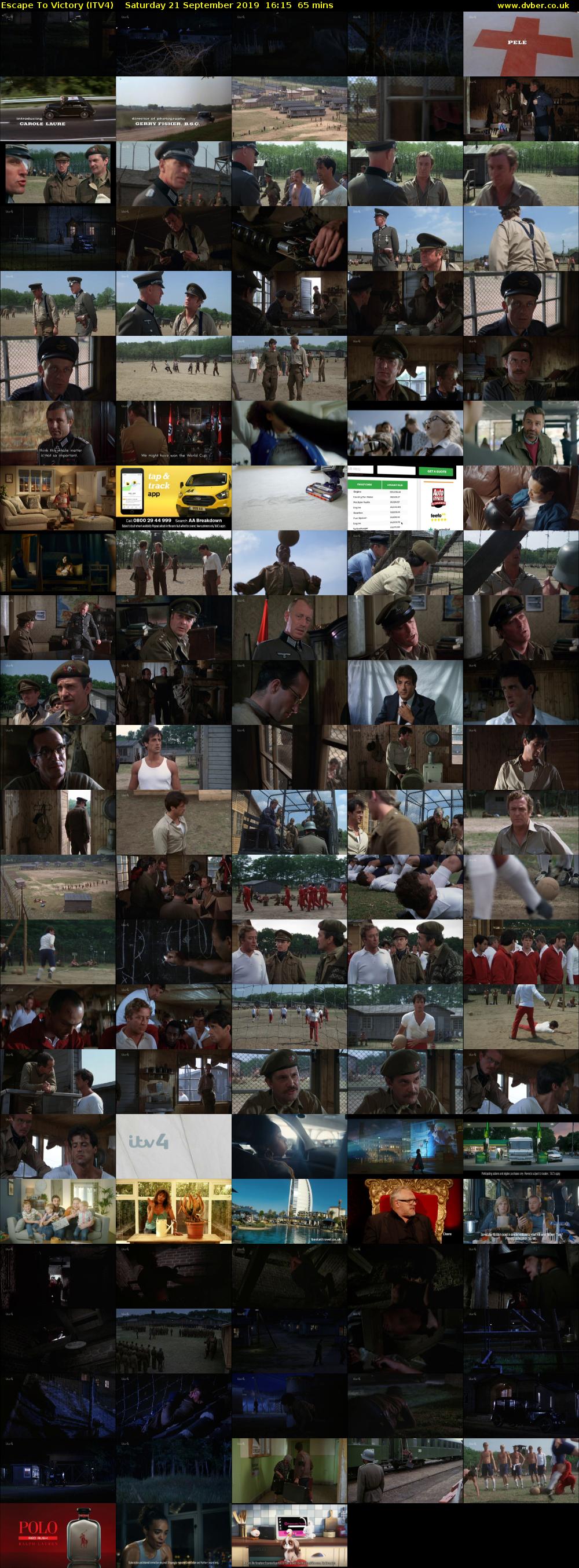 Escape To Victory (ITV4) Saturday 21 September 2019 16:15 - 17:20