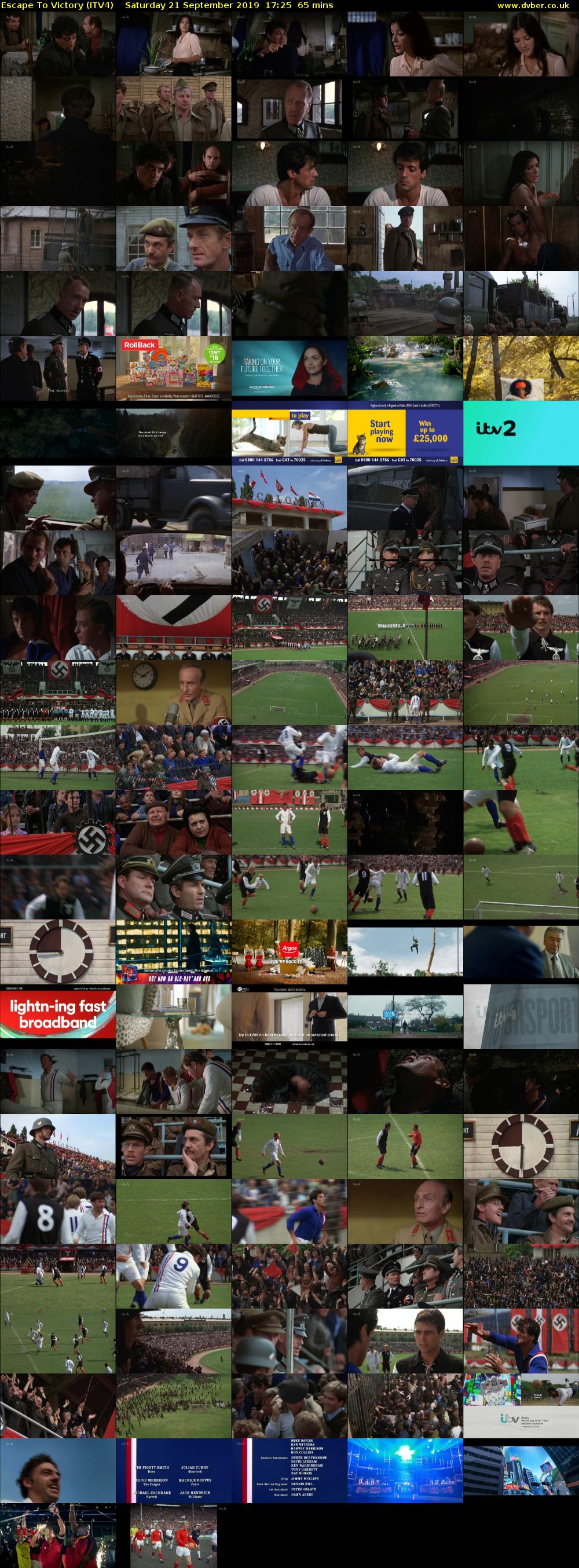 Escape To Victory (ITV4) Saturday 21 September 2019 17:25 - 18:30