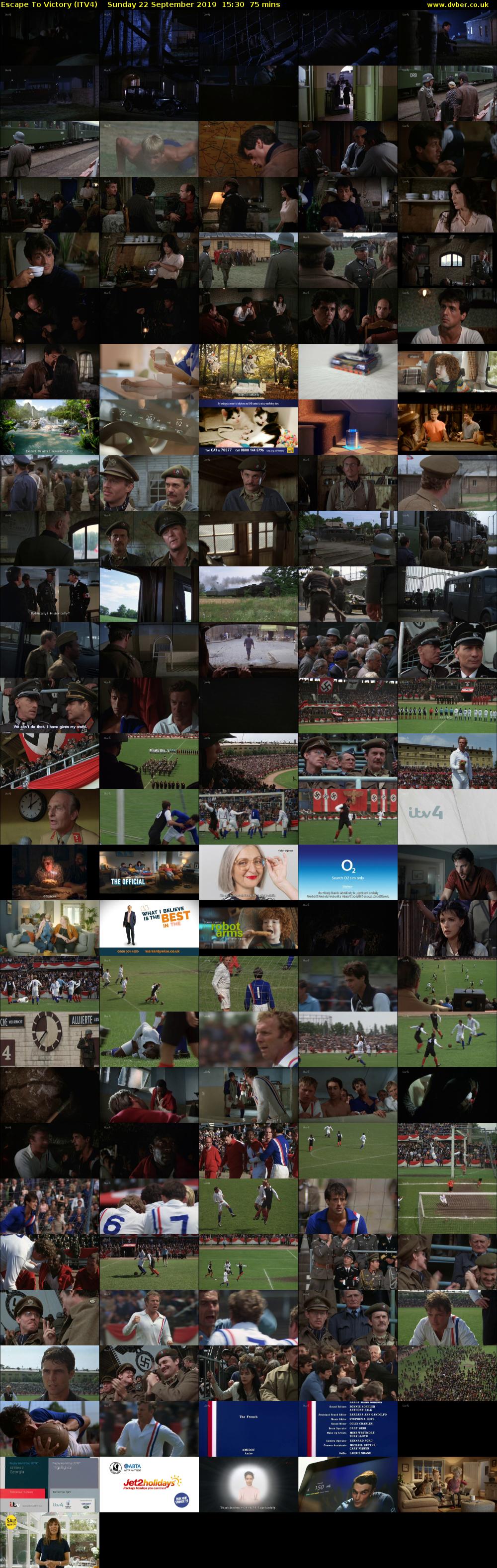 Escape To Victory (ITV4) Sunday 22 September 2019 15:30 - 16:45