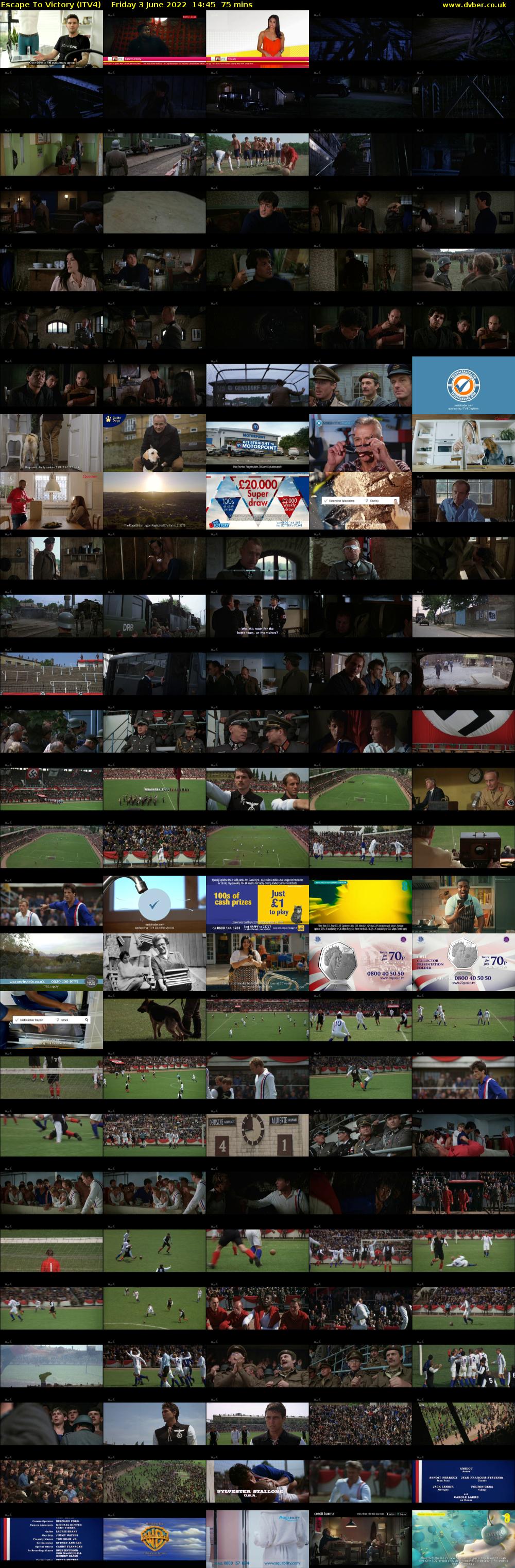 Escape To Victory (ITV4) Friday 3 June 2022 14:45 - 16:00
