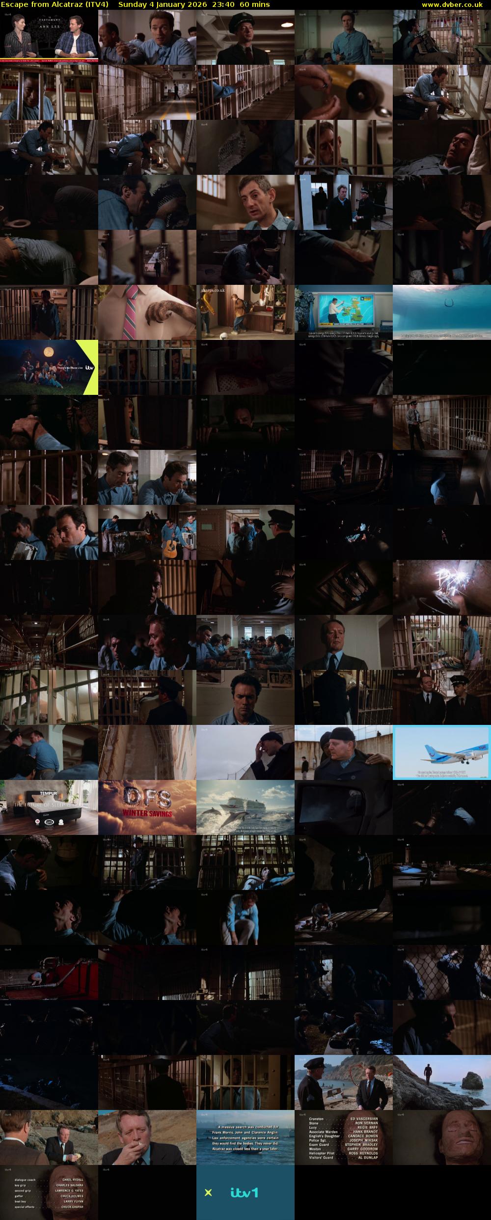 Escape from Alcatraz (ITV4) Sunday 4 January 2026 23:40 - 00:40