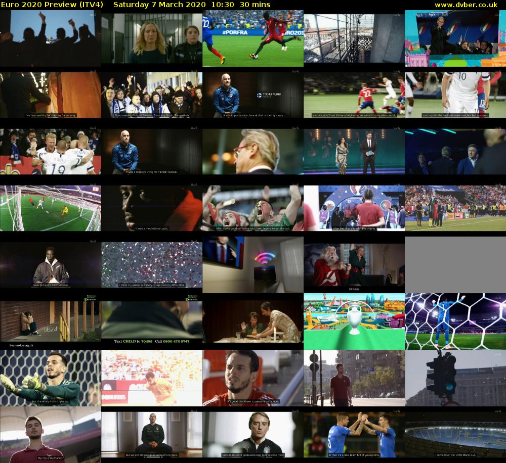 Euro 2020 Preview (ITV4) Saturday 7 March 2020 10:30 - 11:00