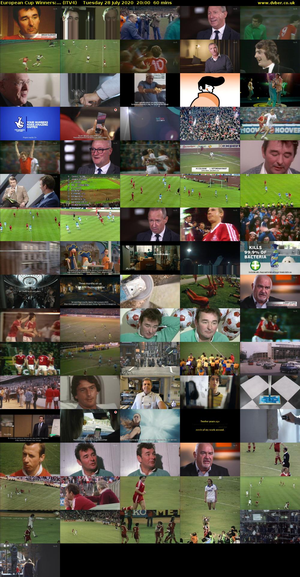 European Cup Winners:... (ITV4) Tuesday 28 July 2020 20:00 - 21:00