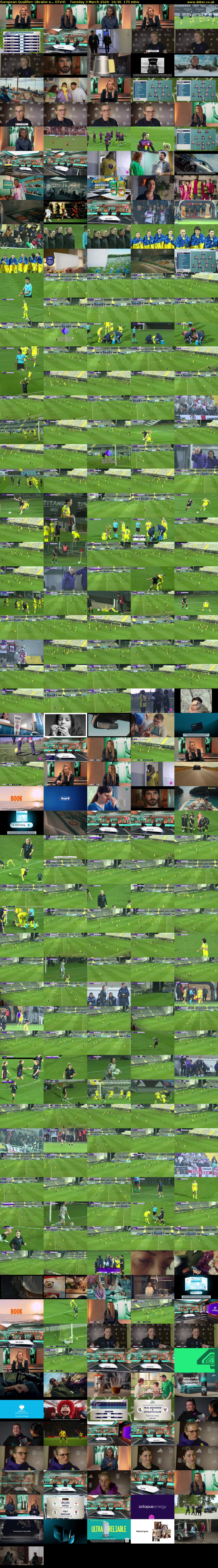 European Qualifier: Ukraine v... (ITV4) Tuesday 3 March 2026 16:30 - 19:25