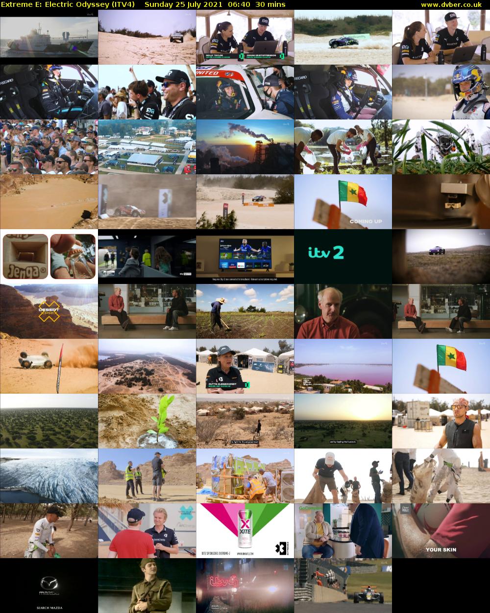 Extreme E: Electric Odyssey (ITV4) Sunday 25 July 2021 06:40 - 07:10