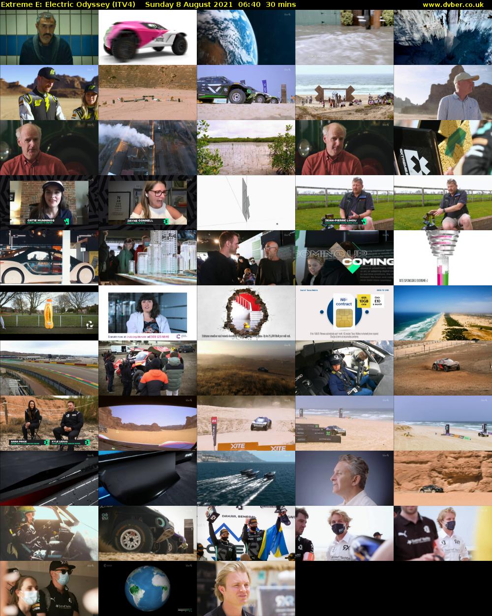 Extreme E: Electric Odyssey (ITV4) Sunday 8 August 2021 06:40 - 07:10