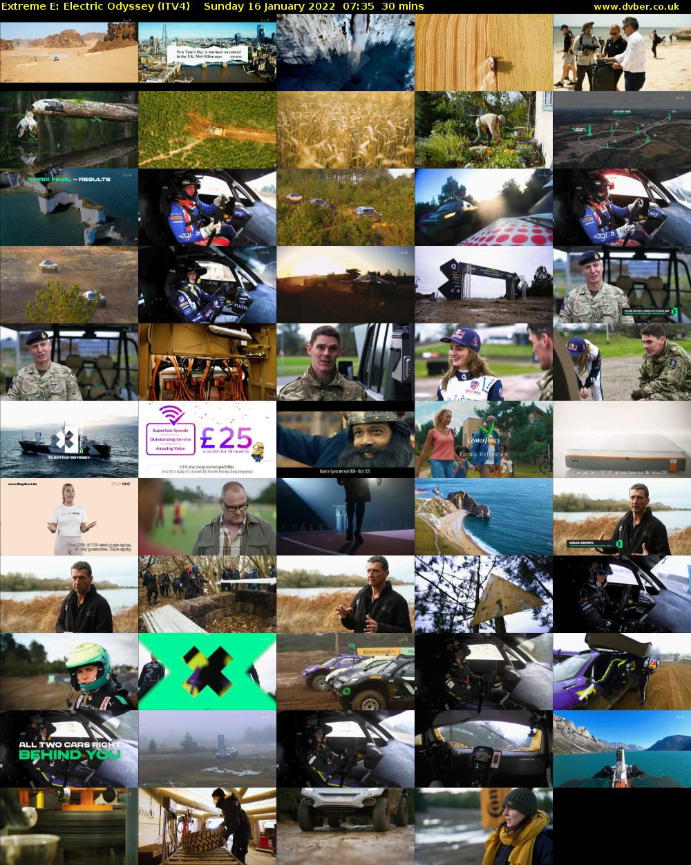 Extreme E: Electric Odyssey (ITV4) Sunday 16 January 2022 07:35 - 08:05