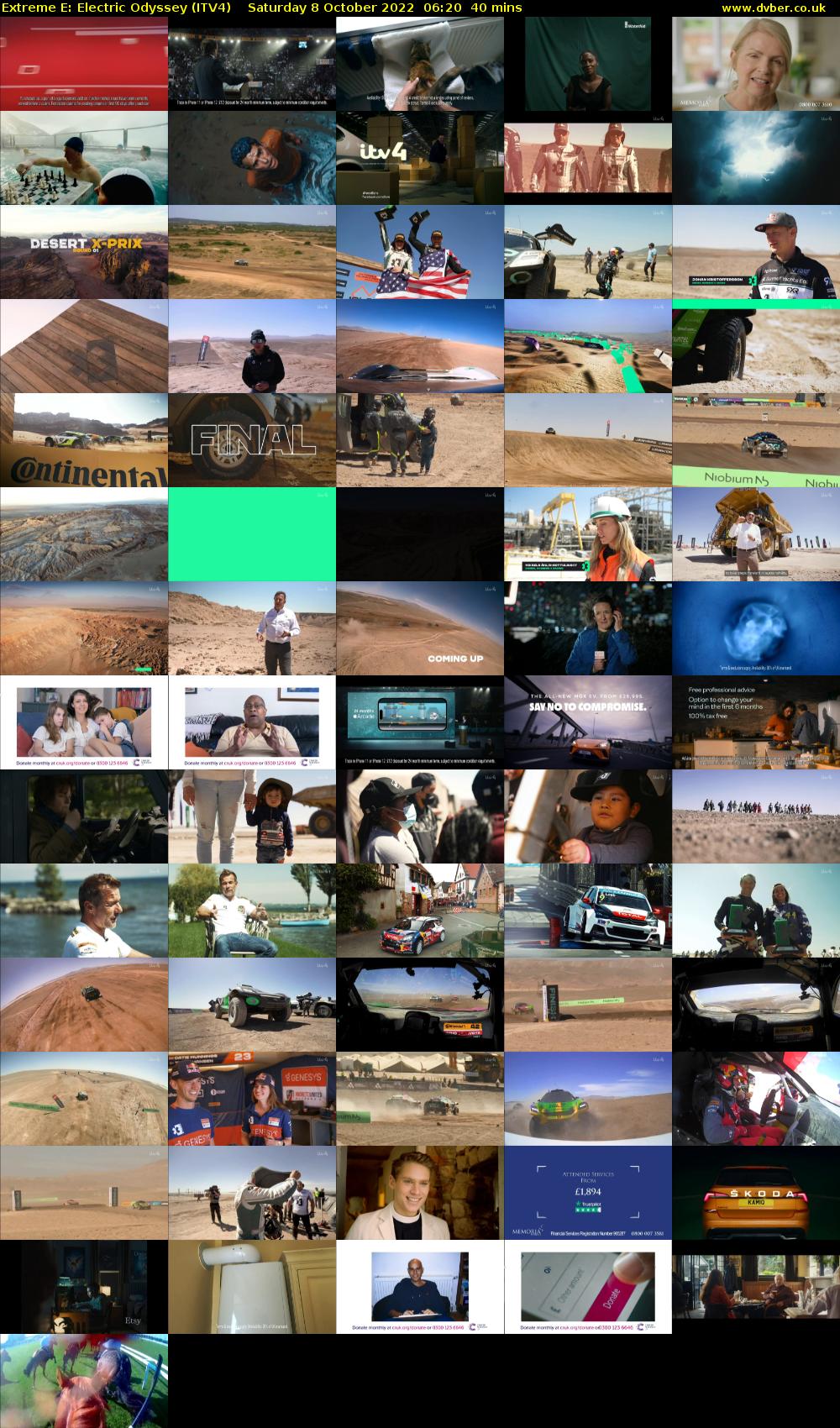 Extreme E: Electric Odyssey (ITV4) Saturday 8 October 2022 06:20 - 07:00