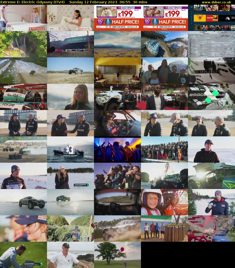 Extreme E: Electric Odyssey (ITV4) Sunday 12 February 2023 06:55 - 07:25