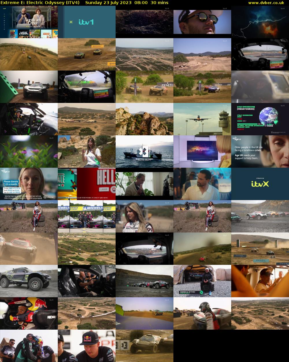 Extreme E: Electric Odyssey (ITV4) Sunday 23 July 2023 08:00 - 08:30