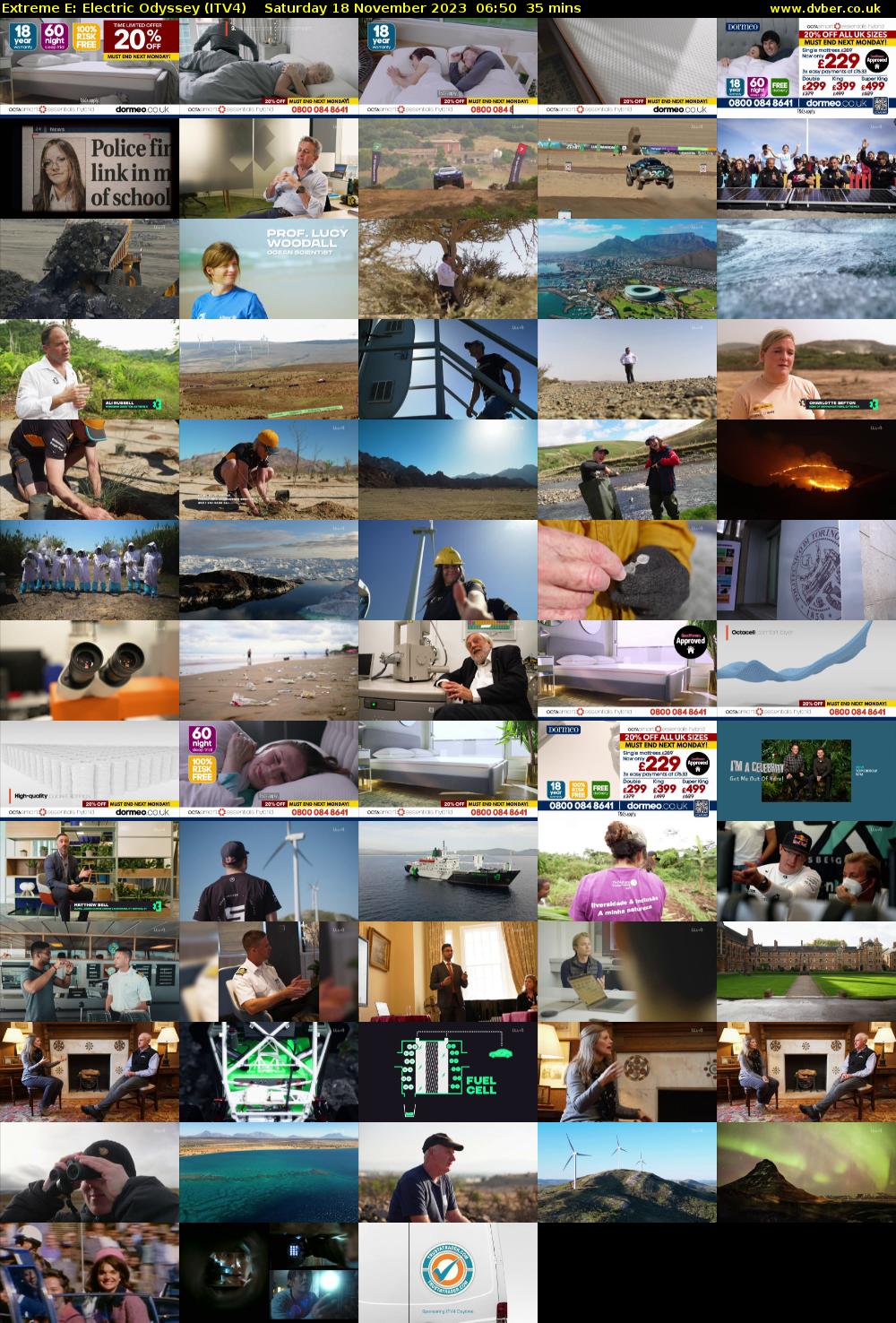 Extreme E: Electric Odyssey (ITV4) Saturday 18 November 2023 06:50 - 07:25