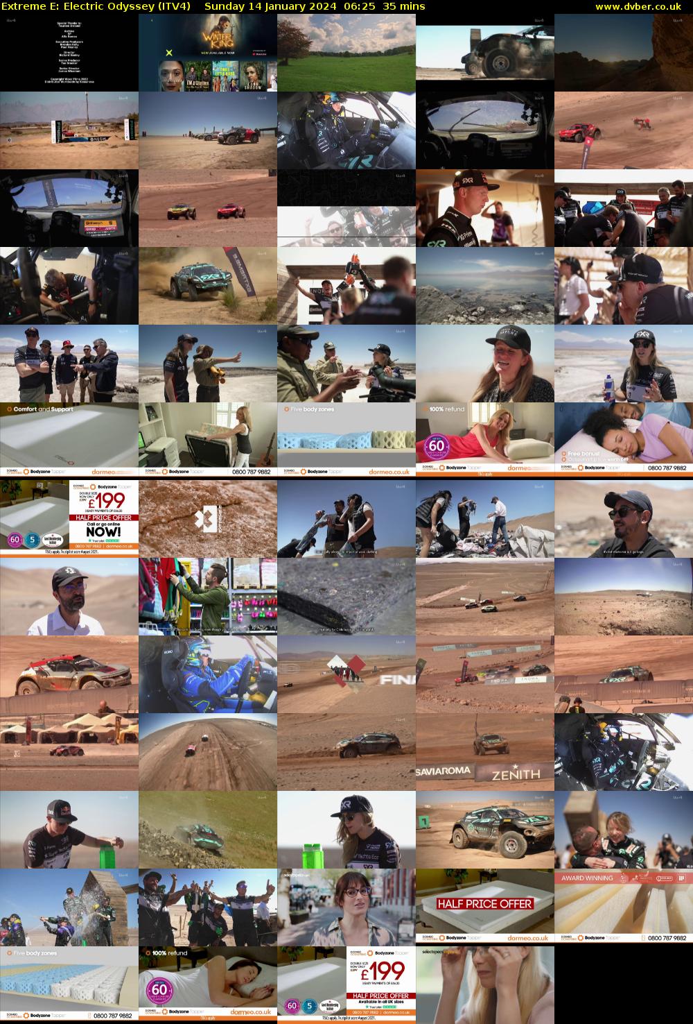 Extreme E: Electric Odyssey (ITV4) Sunday 14 January 2024 06:25 - 07:00