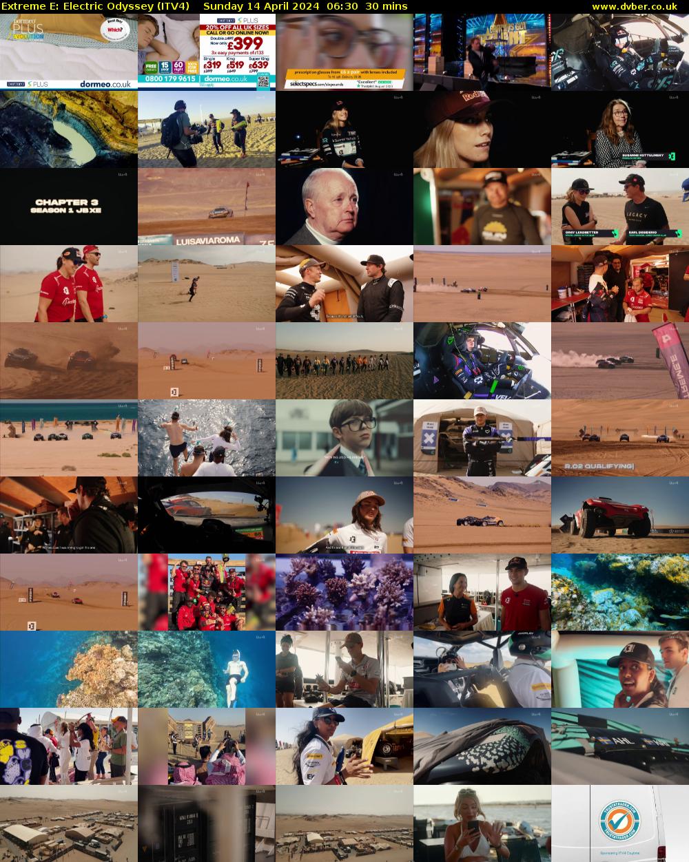 Extreme E: Electric Odyssey (ITV4) Sunday 14 April 2024 06:30 - 07:00