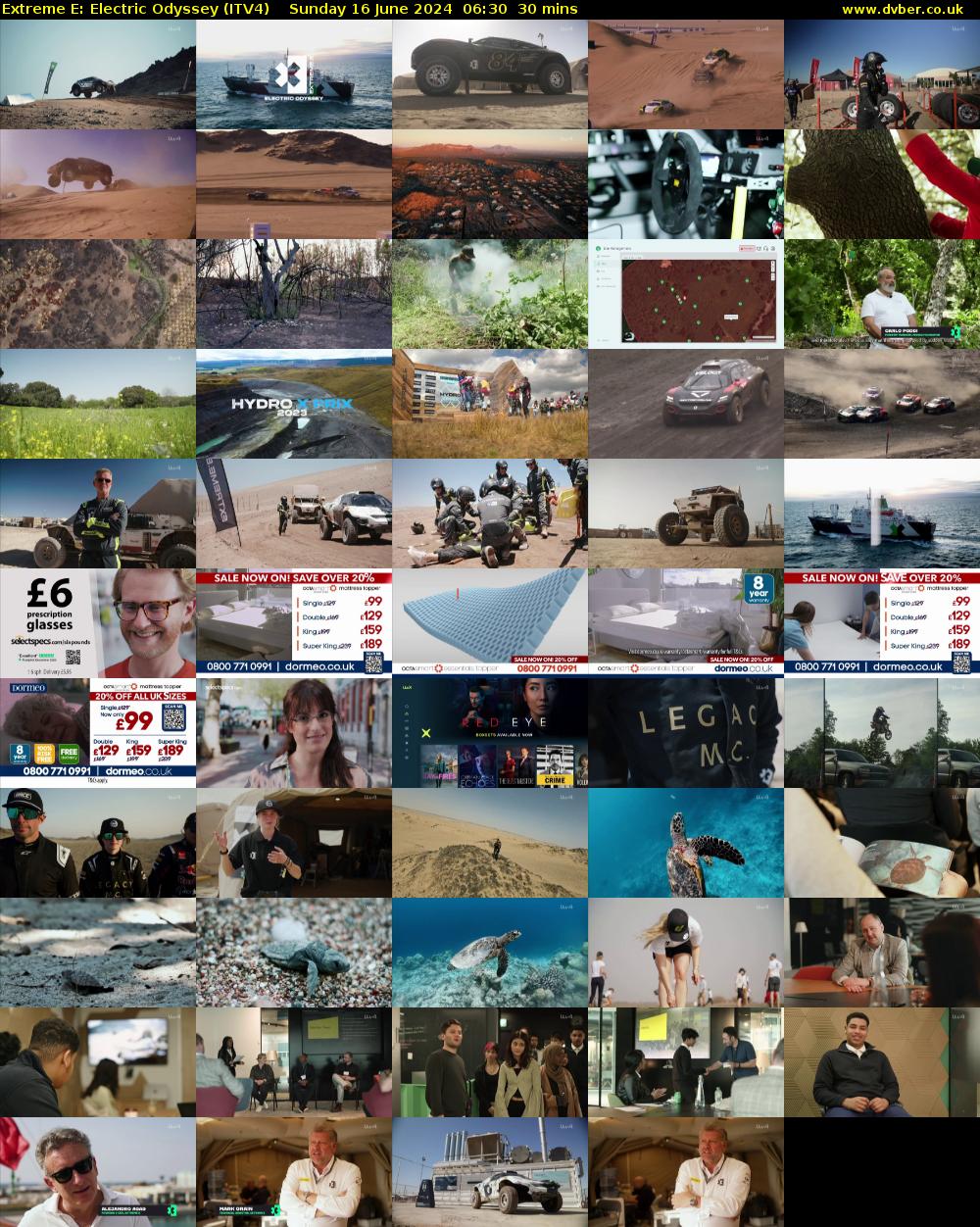 Extreme E: Electric Odyssey (ITV4) Sunday 16 June 2024 06:30 - 07:00