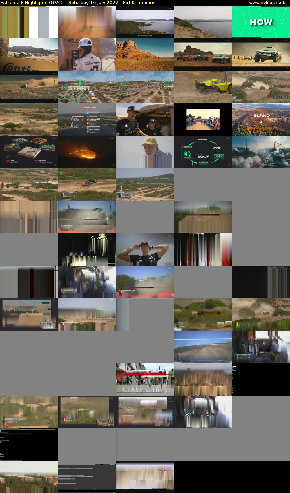 Extreme E Highlights (ITV4) Saturday 16 July 2022 06:00 - 06:55