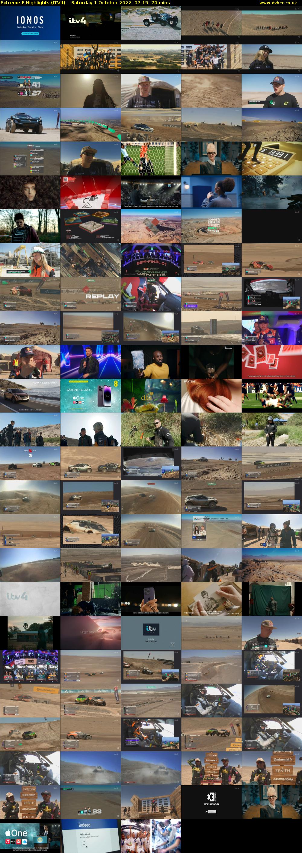 Extreme E Highlights (ITV4) Saturday 1 October 2022 07:15 - 08:25