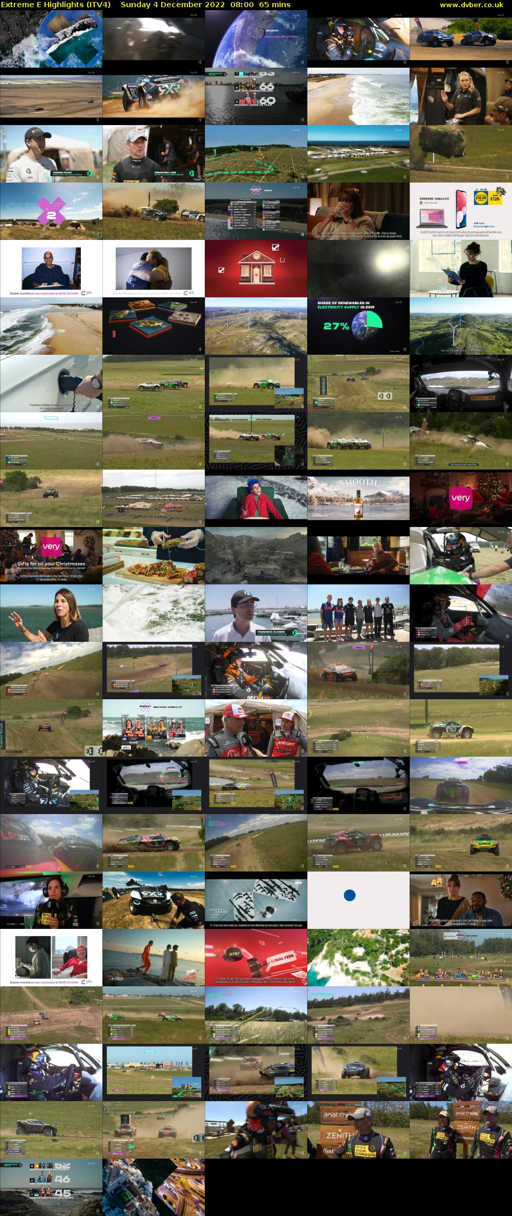 Extreme E Highlights (ITV4) Sunday 4 December 2022 08:00 - 09:05