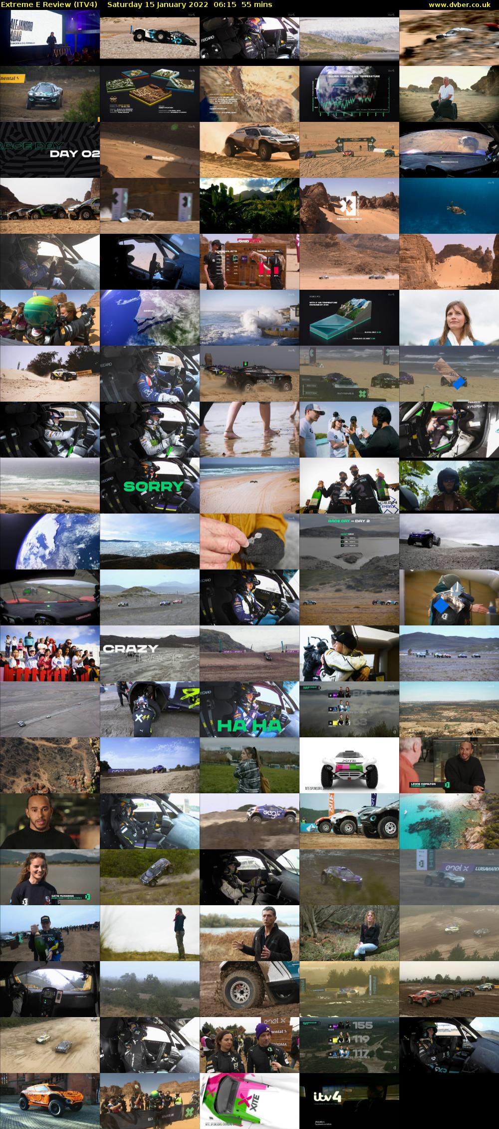 Extreme E Review (ITV4) Saturday 15 January 2022 06:15 - 07:10