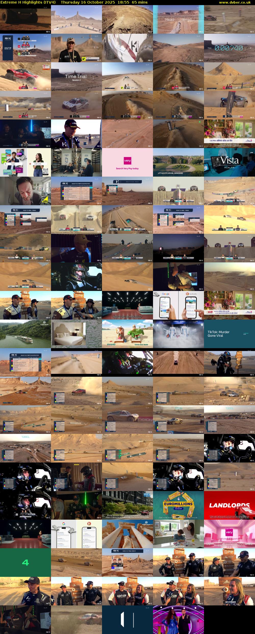 Extreme H Highlights (ITV4) Thursday 16 October 2025 18:55 - 20:00