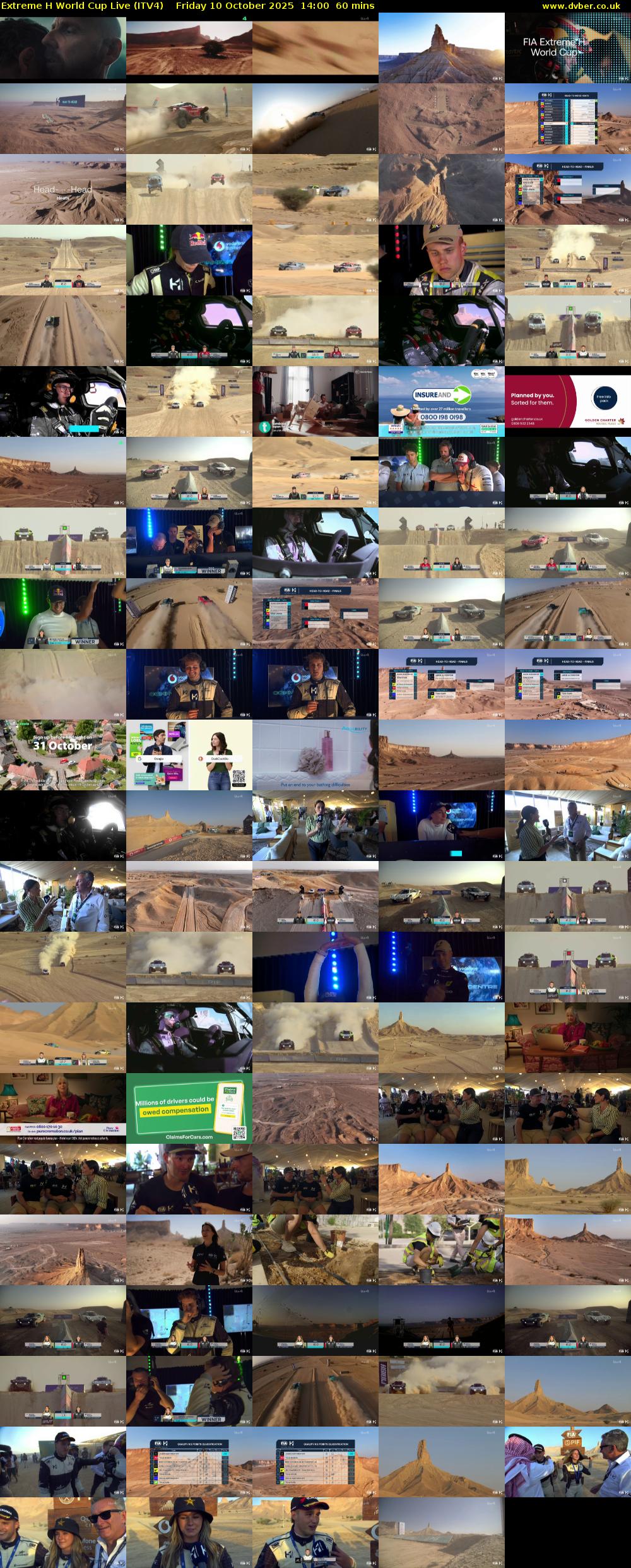 Extreme H World Cup Live (ITV4) Friday 10 October 2025 14:00 - 15:00