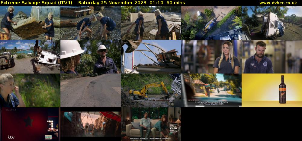 Extreme Salvage Squad (ITV4) Saturday 25 November 2023 01:10 - 02:10