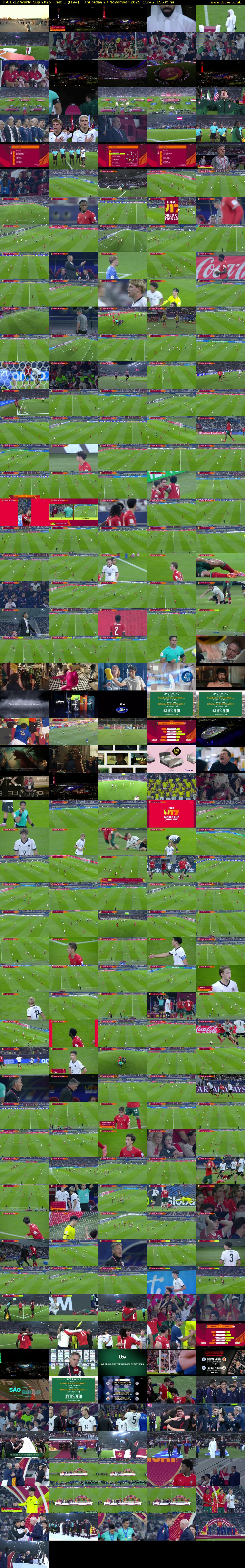 FIFA U-17 World Cup 2025 Final:... (ITV4) Thursday 27 November 2025 15:45 - 18:20