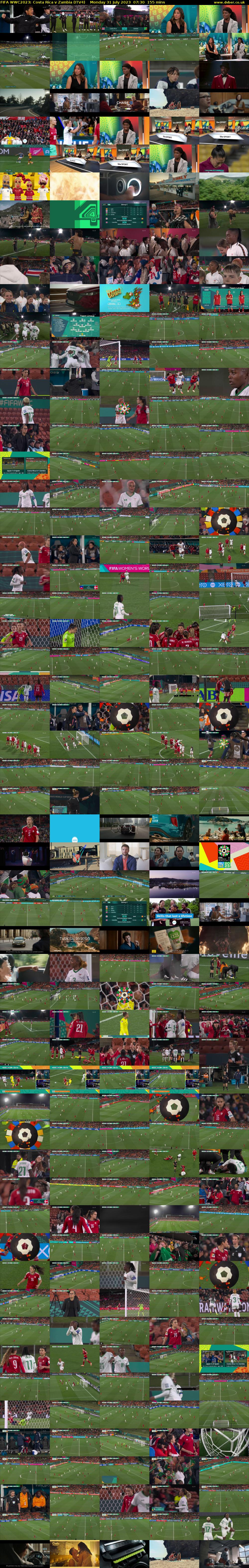 FIFA WWC2023: Costa Rica v Zambia (ITV4) Monday 31 July 2023 07:30 - 10:05