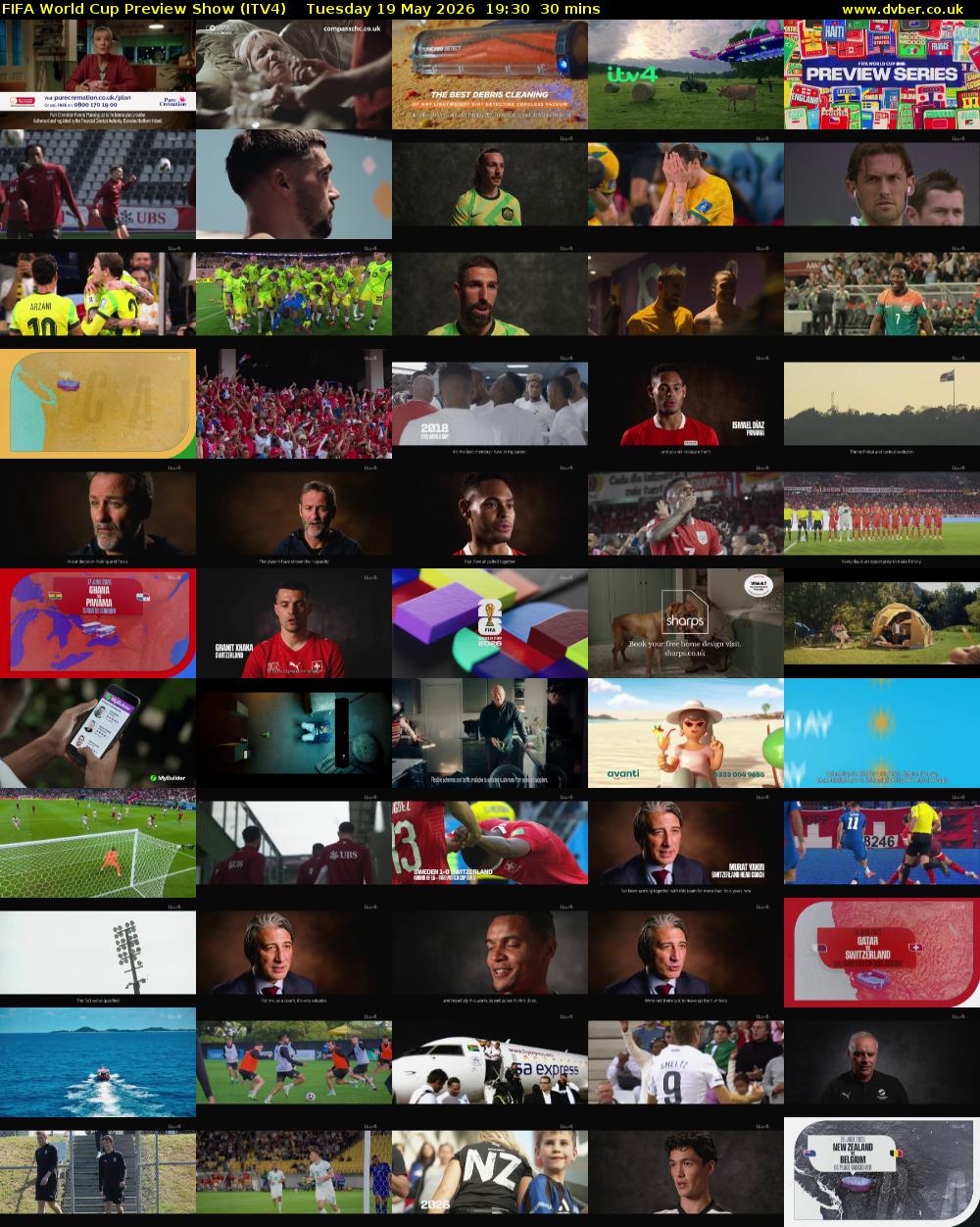 FIFA World Cup Preview Show (ITV4) Tuesday 19 May 2026 19:30 - 20:00