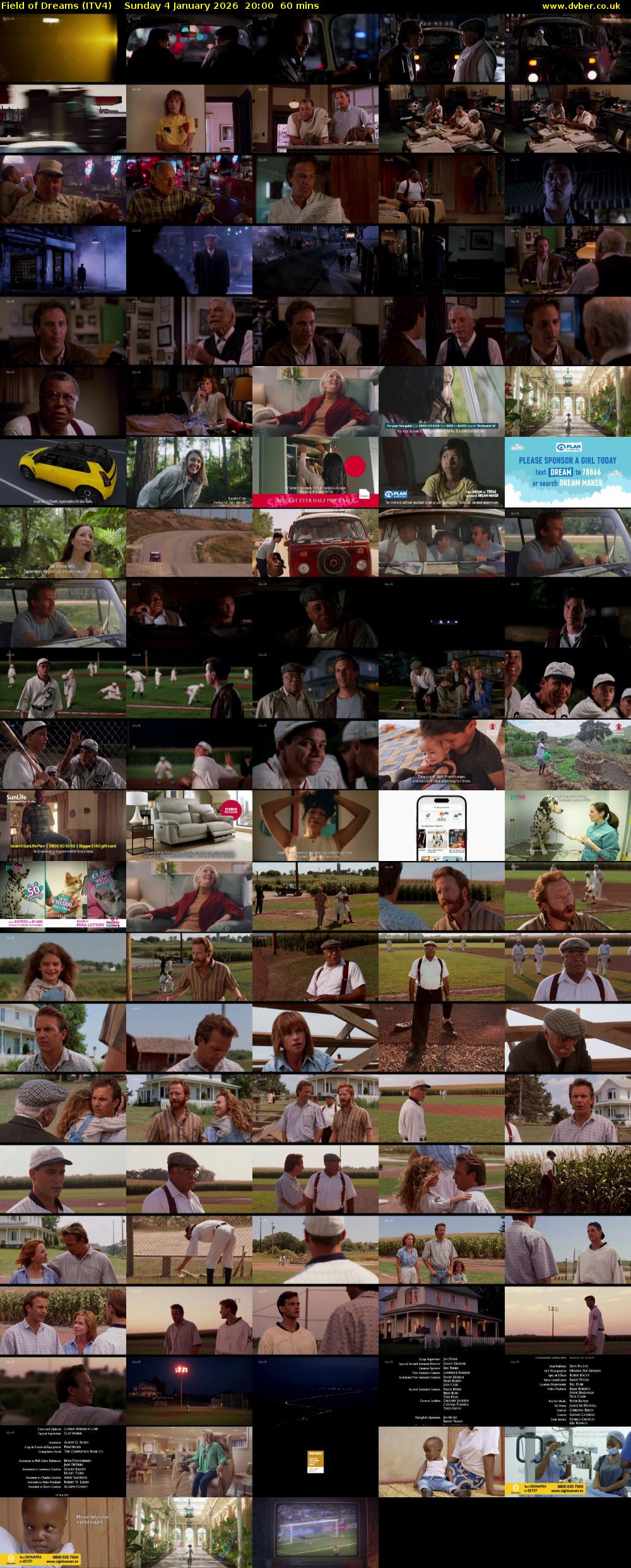 Field of Dreams (ITV4) Sunday 4 January 2026 20:00 - 21:00