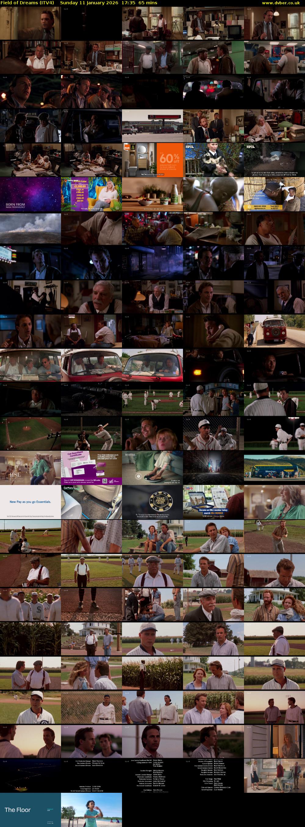 Field of Dreams (ITV4) Sunday 11 January 2026 17:35 - 18:40