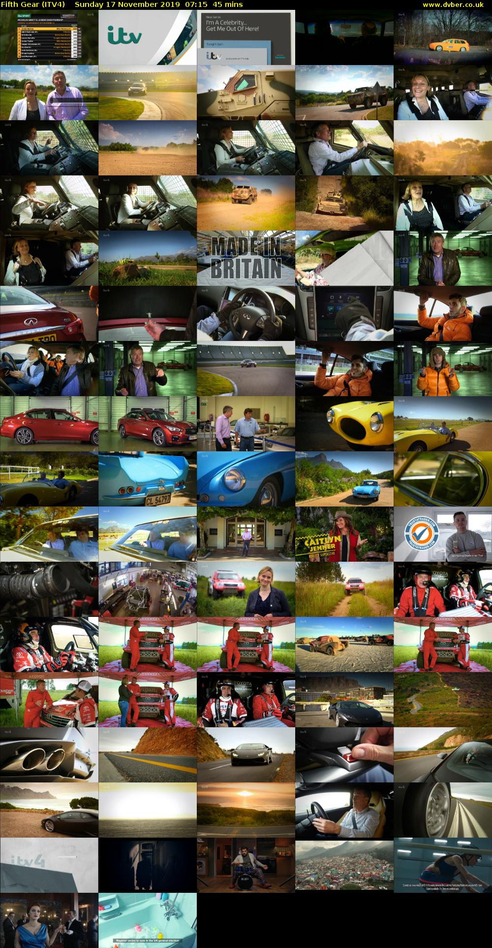 Fifth Gear (ITV4) Sunday 17 November 2019 07:15 - 08:00