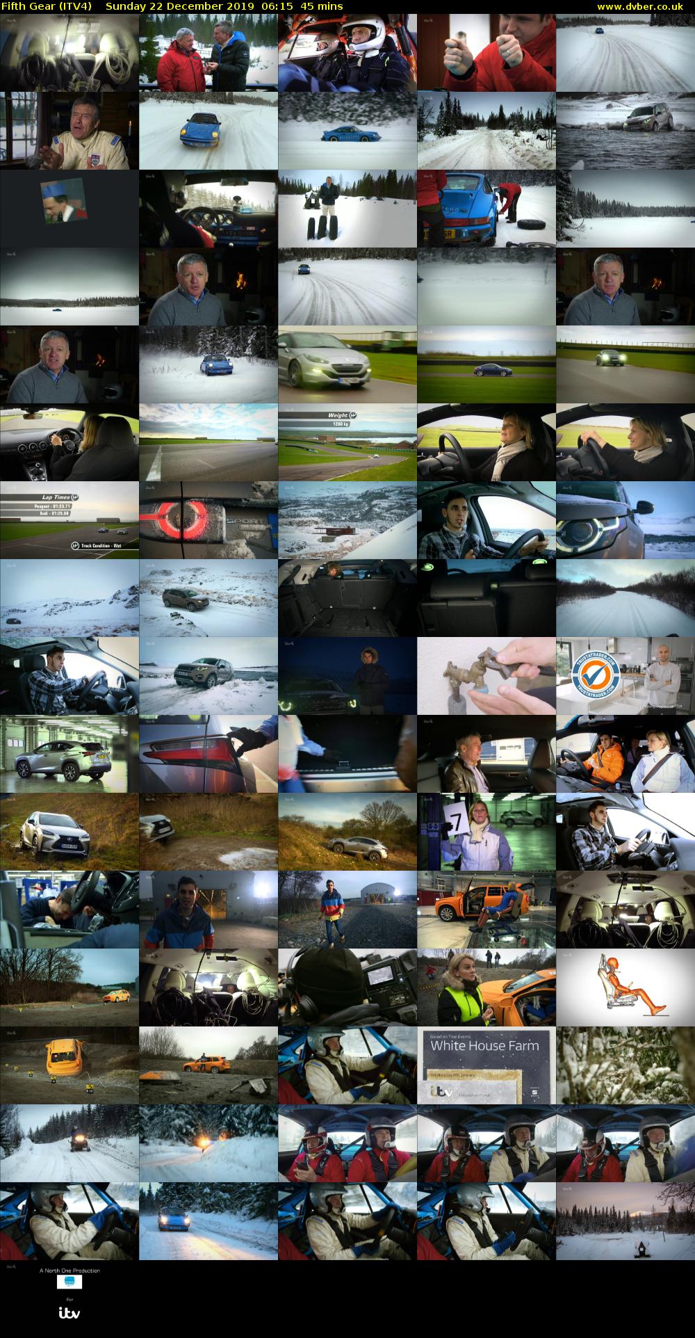 Fifth Gear (ITV4) Sunday 22 December 2019 06:15 - 07:00