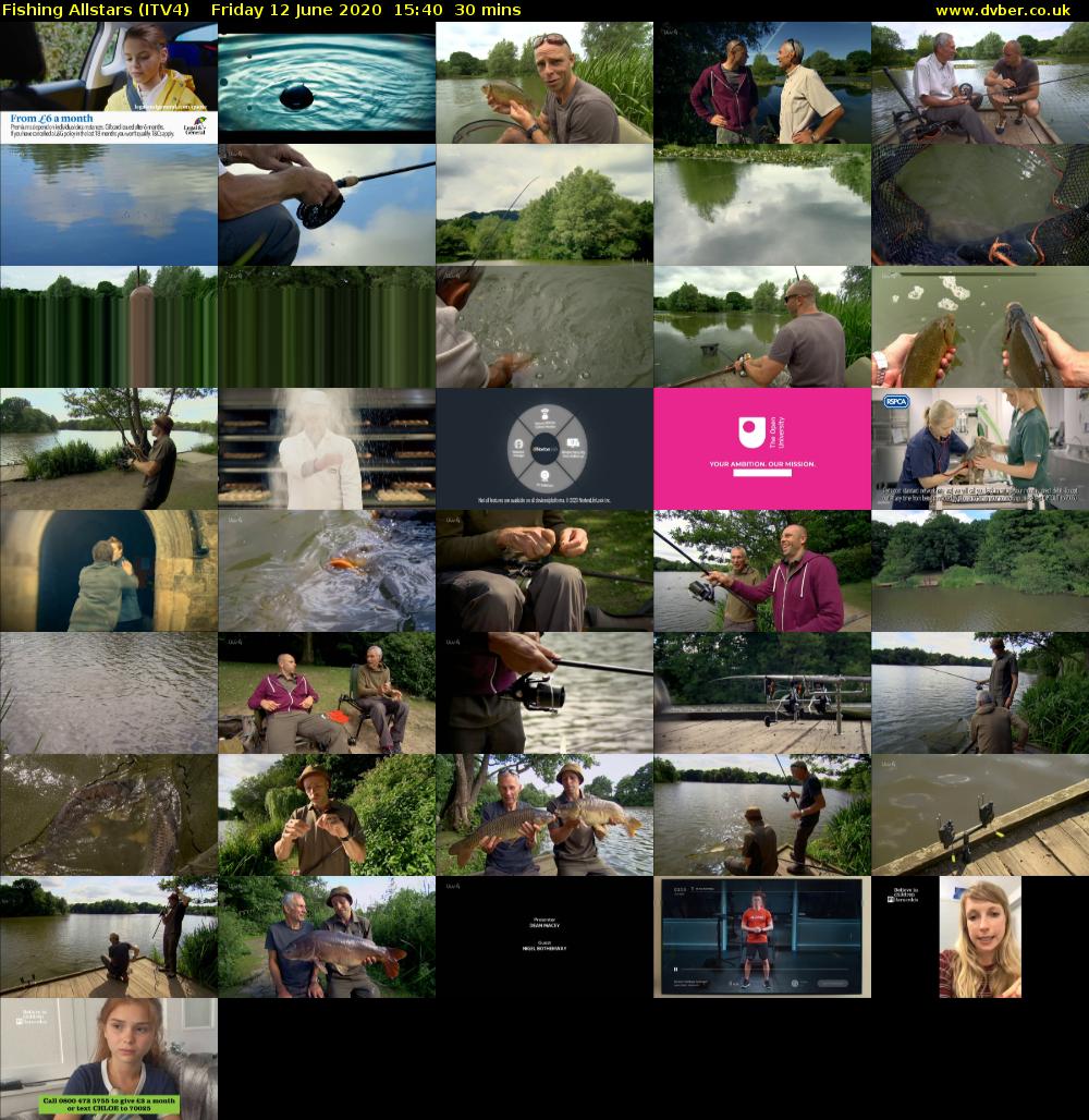 Fishing Allstars (ITV4) Friday 12 June 2020 15:40 - 16:10