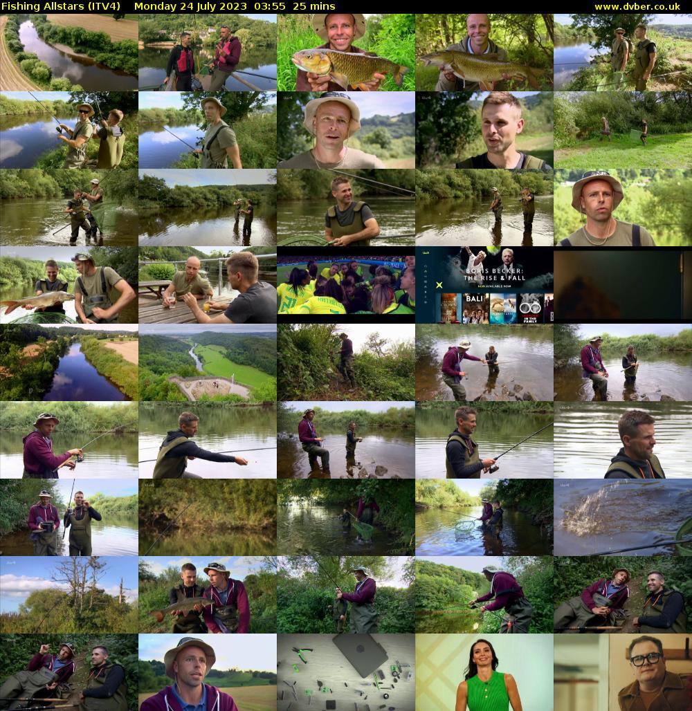 Fishing Allstars (ITV4) Monday 24 July 2023 03:55 - 04:20