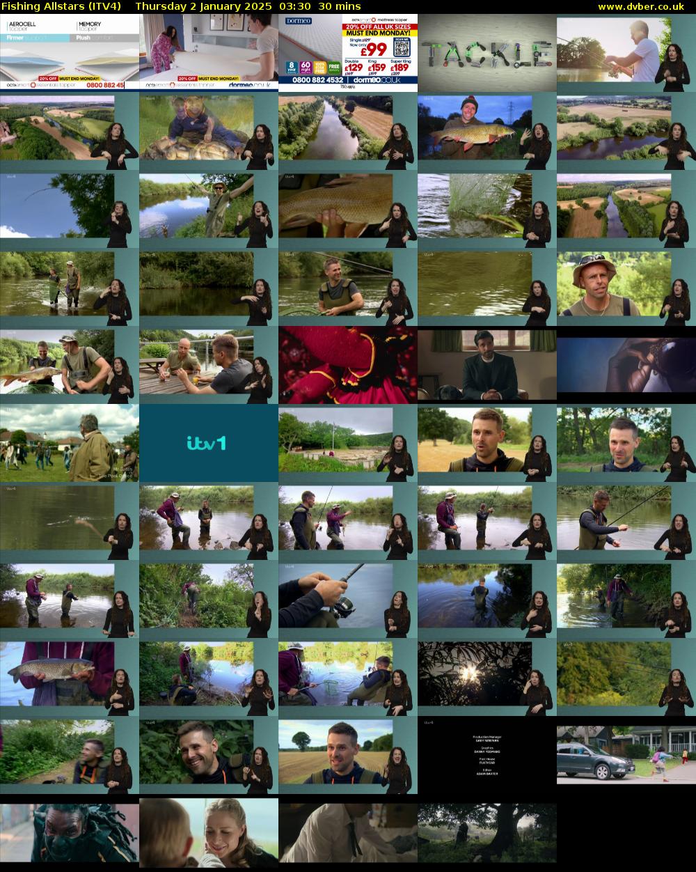 Fishing Allstars (ITV4) Thursday 2 January 2025 03:30 - 04:00