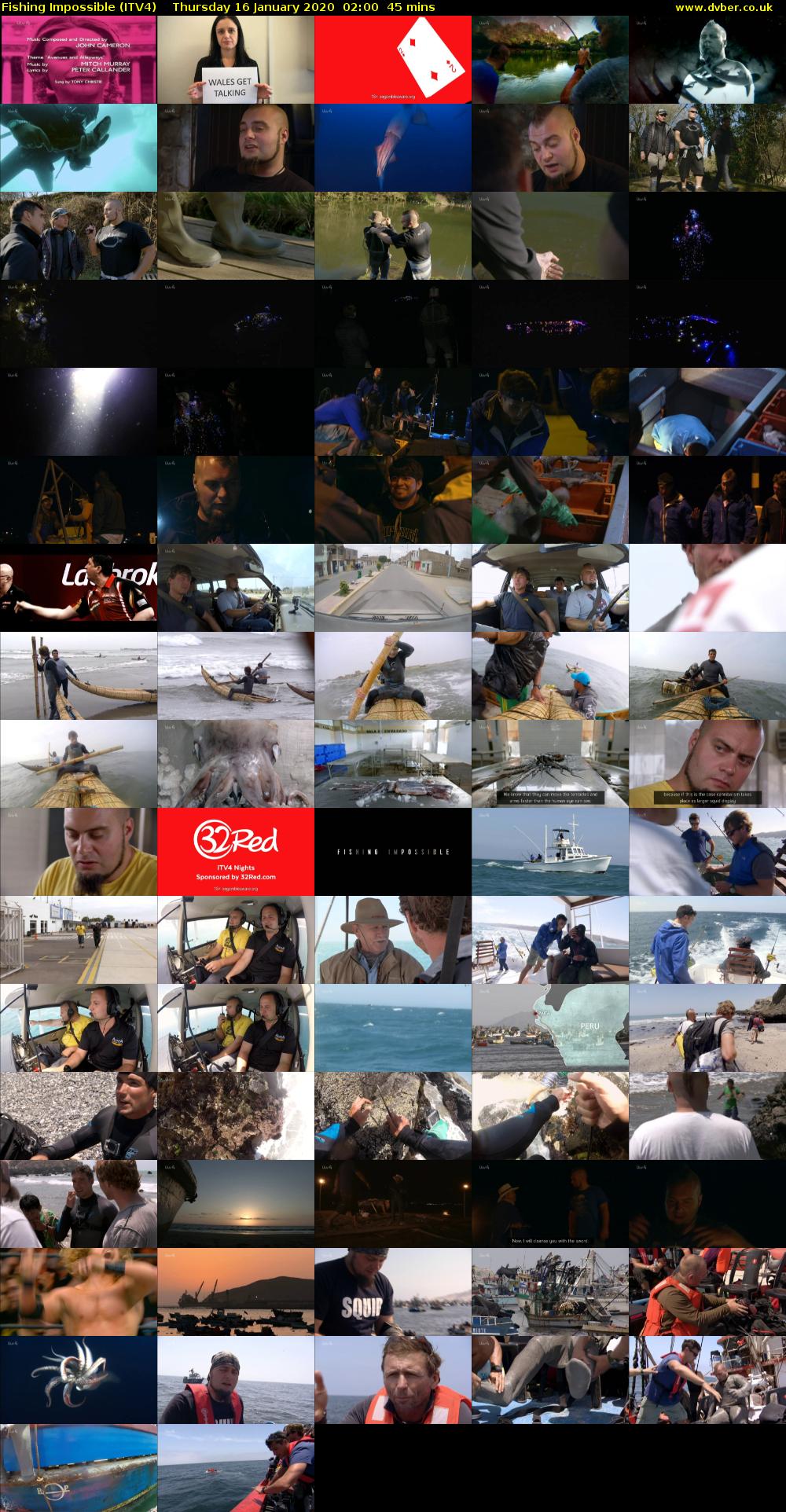Fishing Impossible (ITV4) Thursday 16 January 2020 02:00 - 02:45