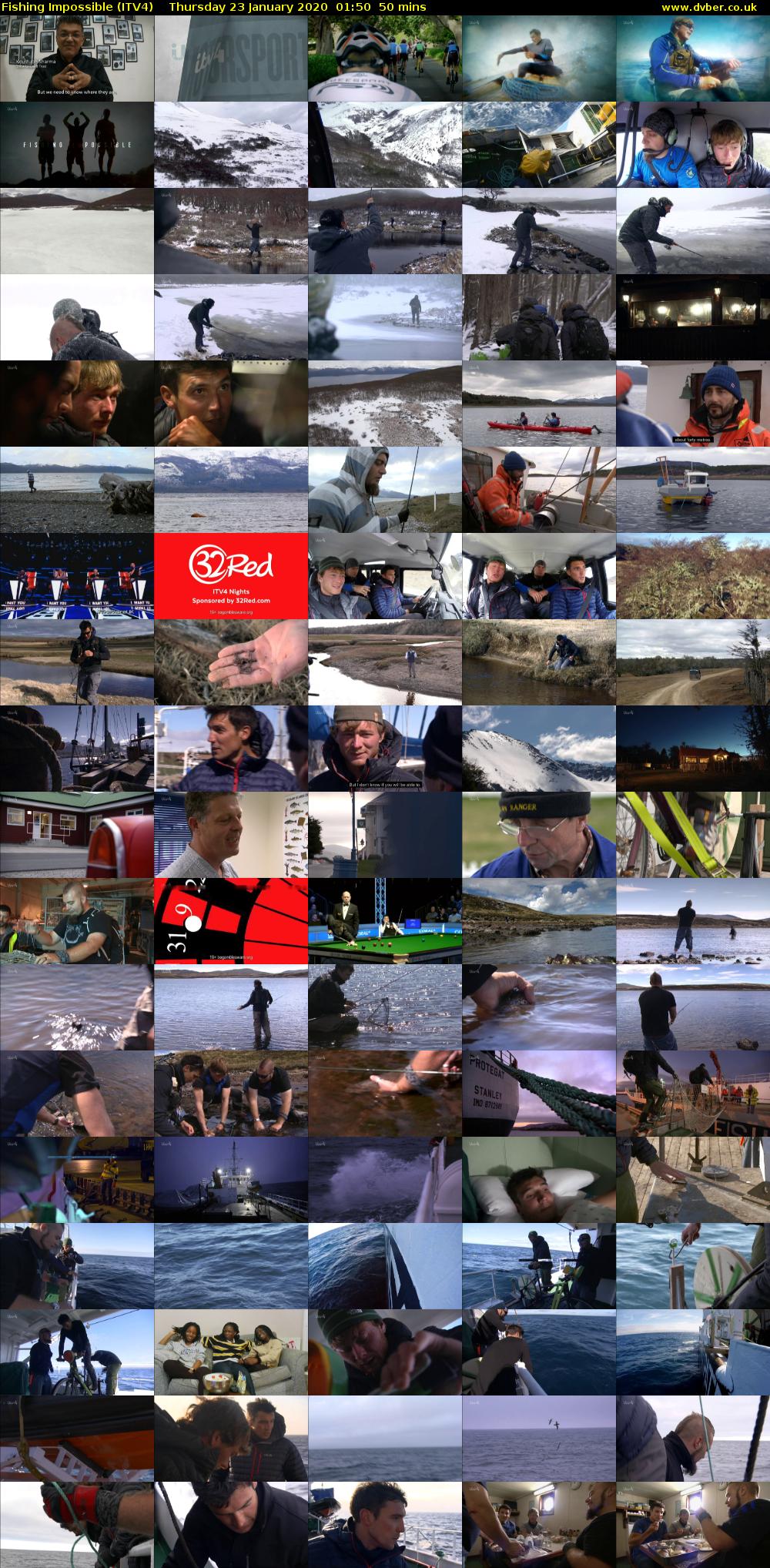 Fishing Impossible (ITV4) Thursday 23 January 2020 01:50 - 02:40