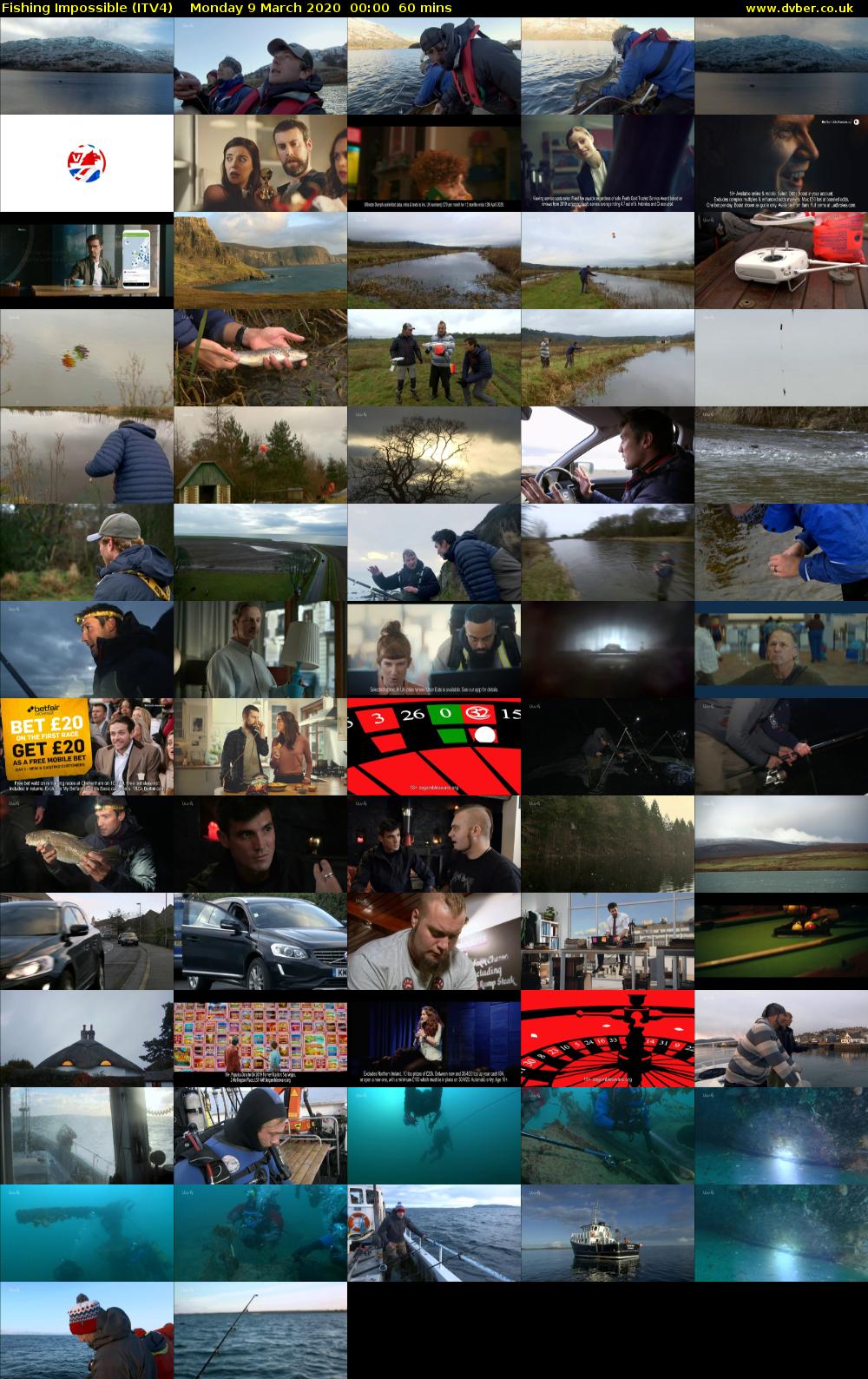 Fishing Impossible (ITV4) Monday 9 March 2020 00:00 - 01:00