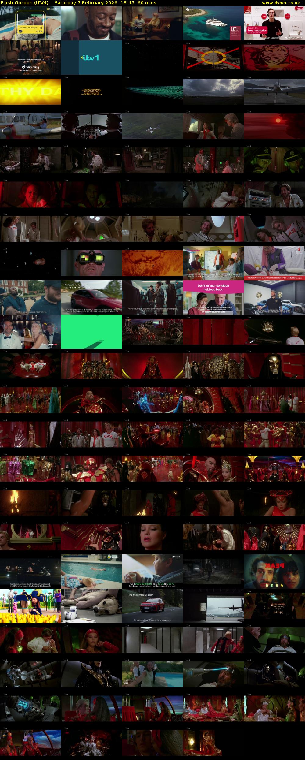 Flash Gordon (ITV4) Saturday 7 February 2026 18:45 - 19:45
