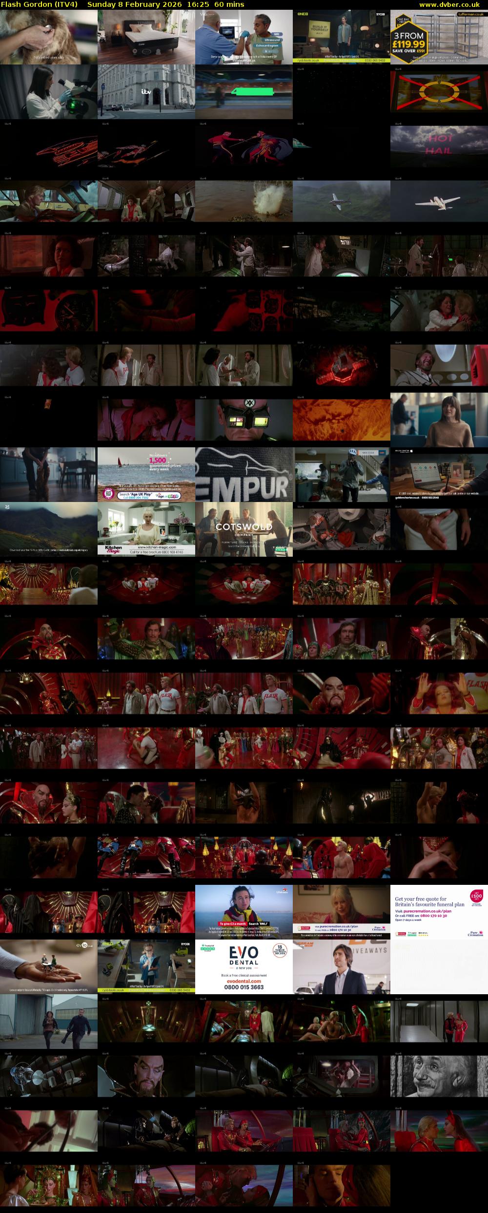 Flash Gordon (ITV4) Sunday 8 February 2026 16:25 - 17:25