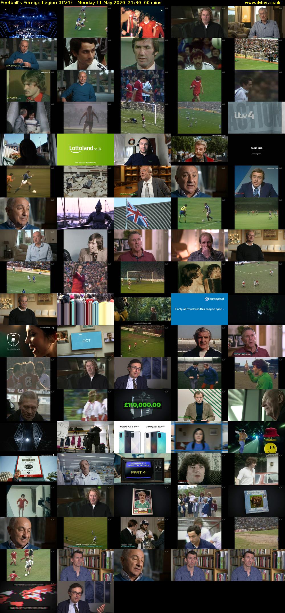 Football's Foreign Legion (ITV4) Monday 11 May 2020 21:30 - 22:30