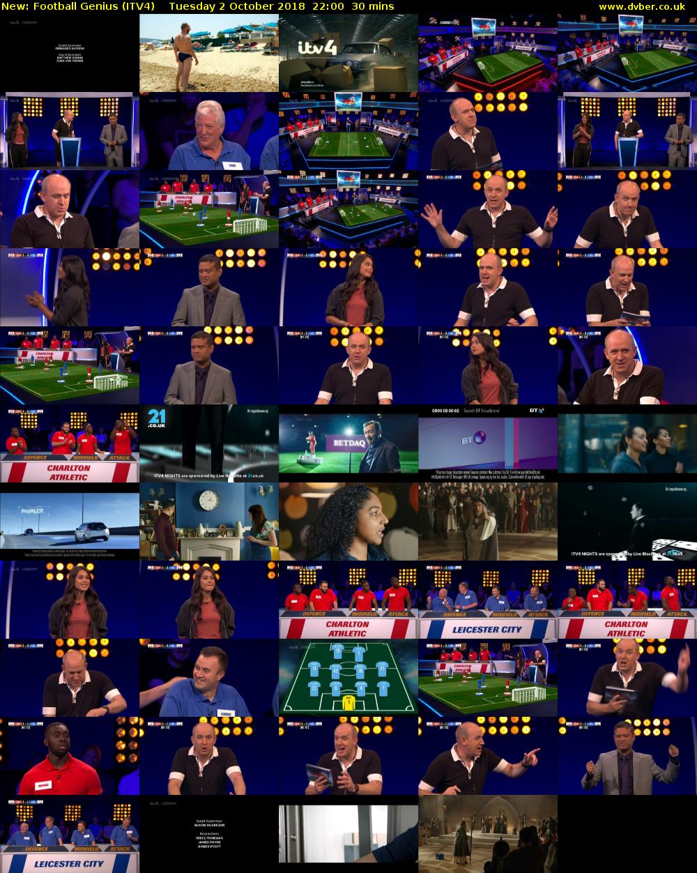 Football Genius (ITV4) Tuesday 2 October 2018 22:00 - 22:30